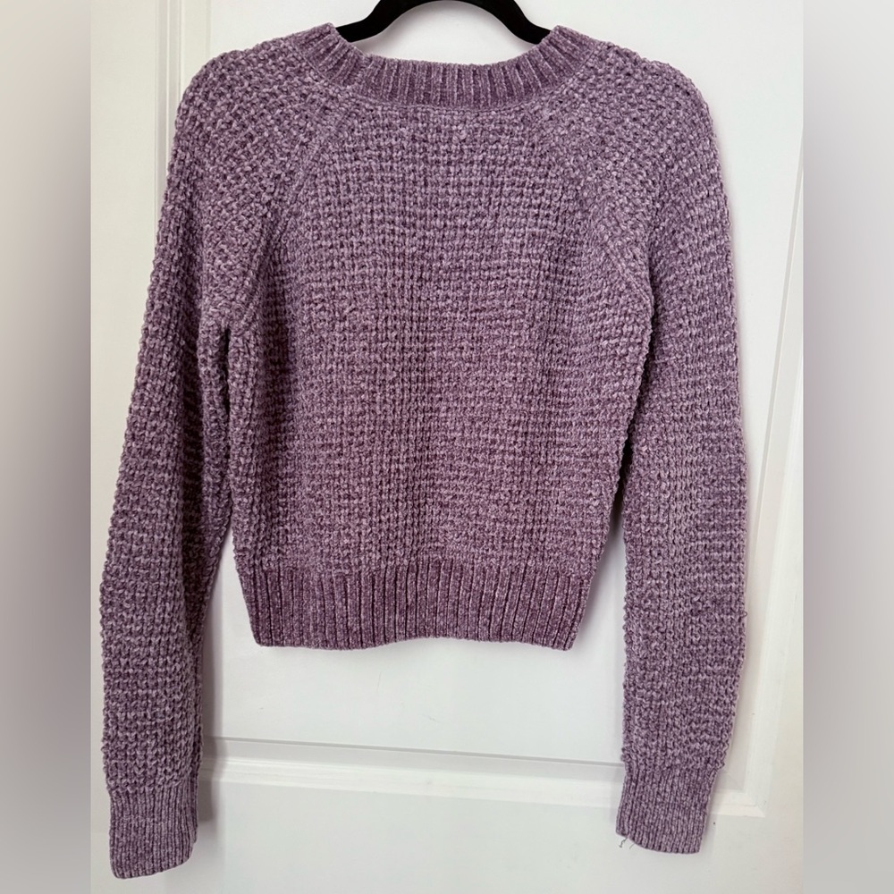 Altar’D State Women’s Crew Neck Sweater |Purple | Size:Small - Picture 2 of 3